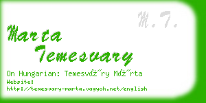 marta temesvary business card